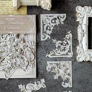 Vintage Embossing Rahmen Eckdekoration Aufkleber 20 STÜCKE DIY