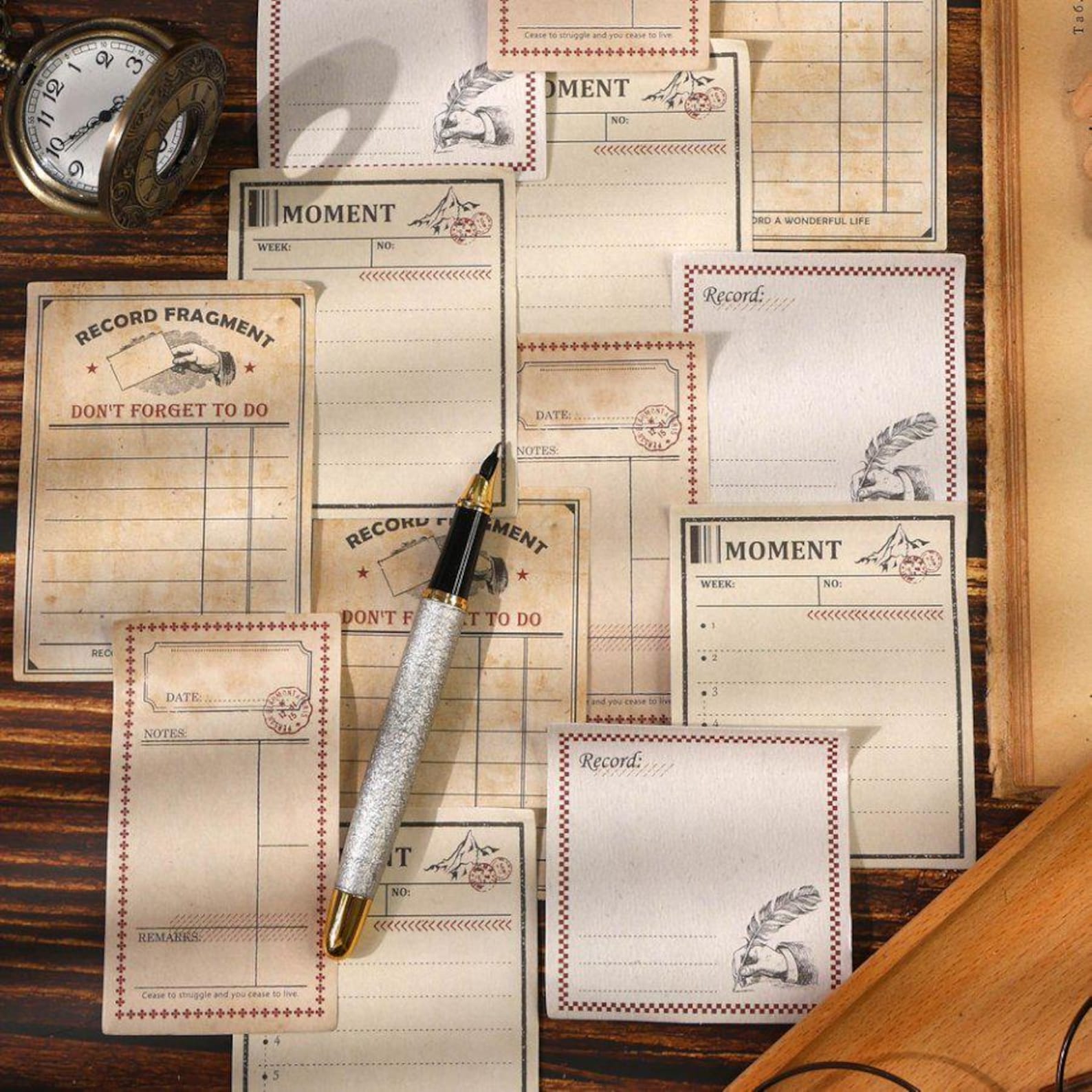 Retro Vintage Sticky Notes to Do List Sticky Memo Notepads 30 Sheets ...