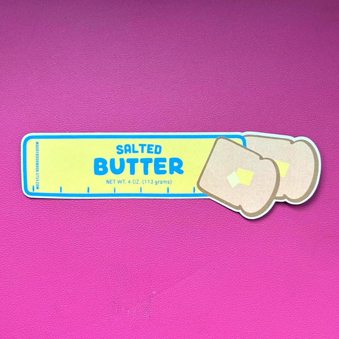 Butter & Toast Shaped Bookmark (set of 2) - 
