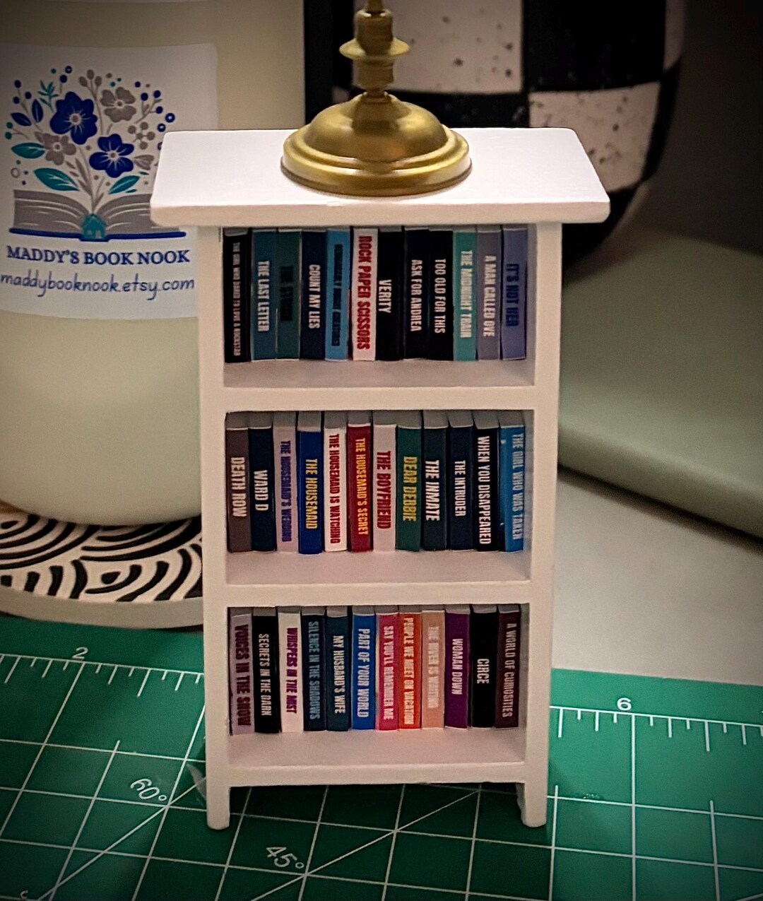 Miniature Bookshelf With Mini Books | Mini Library Decor | Book Set - Etsy