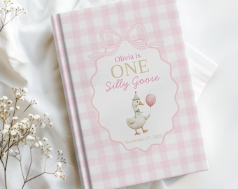 One Silly Goose First Birthday Guest Book Silly Goose 1st Birthday Party Theme One Year Old Baby Keepsake Memory Book Birthday Letters