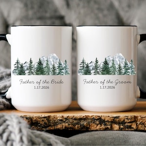 Father Of The Bride Groom Gift For Future Father In Law Wedding Gift For Dad Custom Personalized Wedding Mugs Parents Of Bride Groom Gifts