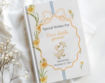 Silly Goose Baby Shower Custom Guest Book Silly Goose Theme Keepsake Baby Memory Book Letters For Baby Shower Guestbook