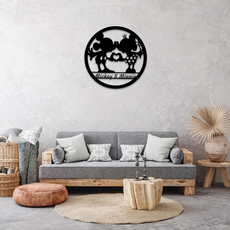 Mickey and Minnie Kissing SVG | Laser Cut Files, CNC Router (digital ...