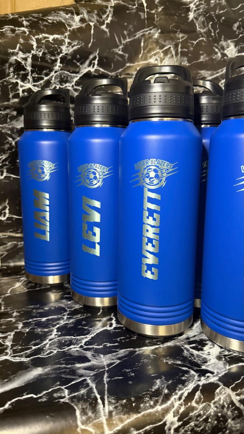 Personalized Sport Water Bottle, Custom Bulk Tumbler, Football Baseball Basketball Soccer Team Gift image 18