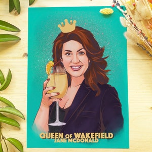 Op Jane McDonald Cruising Cocktail Holiday geïnspireerde A4-print - 'Queen of Wakefield' GRATIS AFDRUKKEN bij elke printopdracht! Brits icoon popcultuur