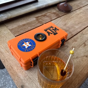 Custom 3D Printed Travel Humidor – Holds 5 Cigars + Accessories | Airtight Cigar Box with Ashtray | Gift for Cigar Lovers for Groomsmen