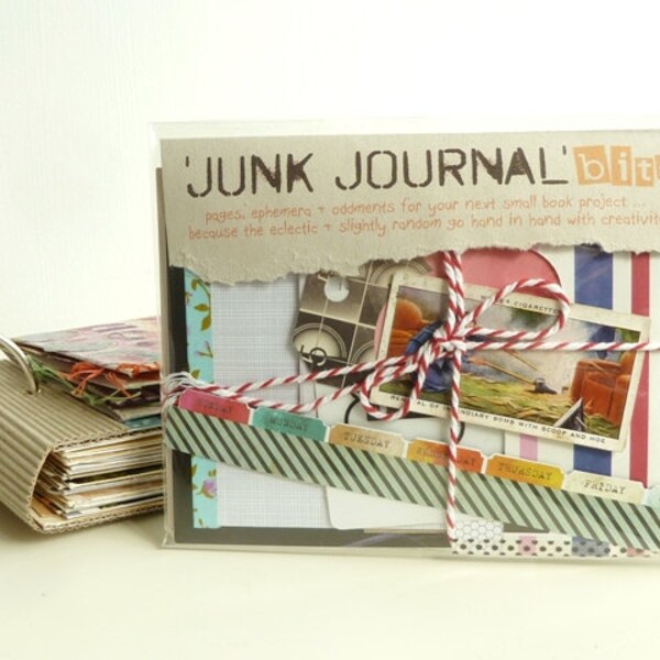 Weirdly wonderful - JUNK JOURNAL 'bits' - coordinated ephemera to create your own unique mini book