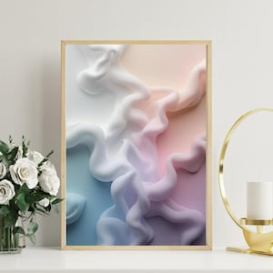 Pastel Abstract Swirls Art Print: Dreamy Gradient Texture (Digital Download)