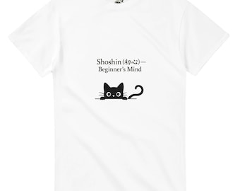 Koszulka WST Curious Signal — Shoshin Japanese Minimal Cat