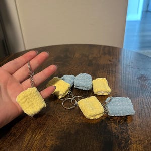 Mini Crochet Book Keychain | Book Lover Gift | Reader Gift | Handmade Book Charm | Cute Bag Charm | Crochet Keyring