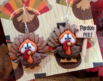 turkey earrings, thanksgiving earrings, fall earrings, thanksgiving jewelry, Thanksgiving turkey, turkey jewelry, teacher jewelry, turkeys