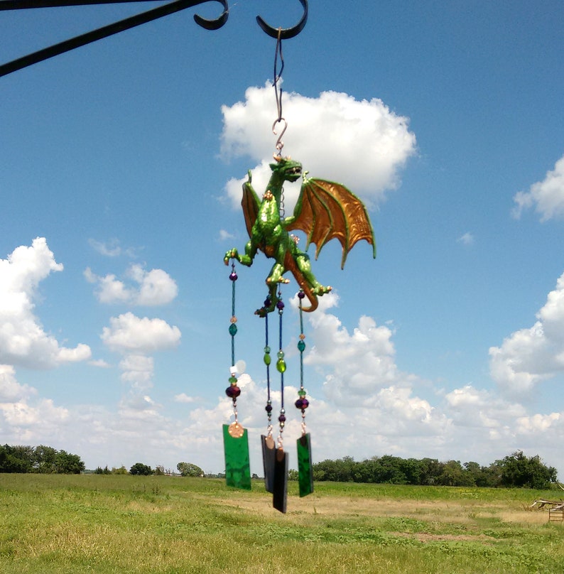 Dragon Wind Chimes Wind Chimes Glass Wind Chimes Garden Etsy