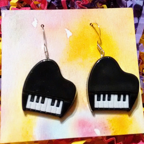 music jewelry, music earrings, music gifts, piano earrings, piano jewelry, keyboard jewelry, piano gifts, symphony gifts, grand pianos