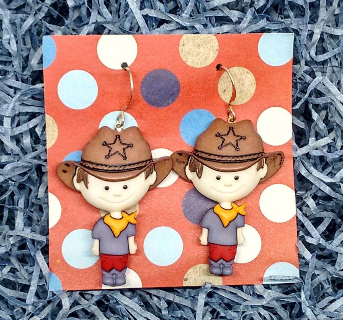 Cowboy Earrings Cowboy Jewelry Cowboy Gifts Western - Etsy