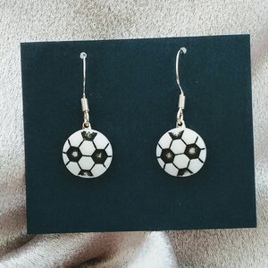 Soccer earrings | Small sports earrings | For soccer fans, coaches, supporters, players, soccer moms, trainers, referees