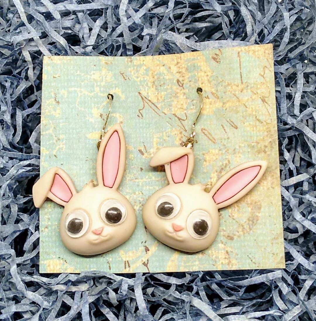 Rabbit Earring Enchanting Rabbit Earrings - Easter Earrings - Hypoallergenic ...