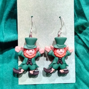 Leprechaun Earrings – St. Patrick's Day Good Luck Charm