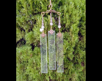 Unique elegant stained glass wind chime gifts for gardeners