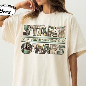 Comfort Colors® Star Wars The Mandalorian & Grogu Shirt, This Is The Way Tee, Grogu Bounty Hunter Shirt, Star Wars Fans Gift Tees image 1