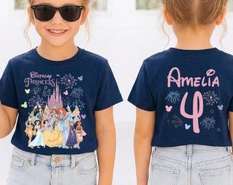 Personalized Princess Birthday Shirt, Disney Princess Birthday Girl, Disneyland WDW Birthday Trip Shirt, Disney Birthday Shirt Gifts