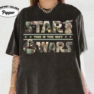 Comfort Colors® Star Wars The Mandalorian & Grogu Shirt, This Is The Way Tee, Grogu Bounty Hunter Shirt, Star Wars Fans Gift Tees image 2