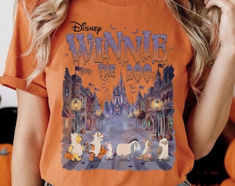 Camiseta vintage de Winnie the Boo de Comfort Colors® para Halloween, camiseta de Pooh & Co. Est. 1926, camiseta de Pooh y sus amigos de WDW para Halloween, camiseta de calabaza de Pooh