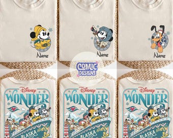 Personalized Disney Alaska Cruise 2026 Shirt, Disney Cruise Wonder Magic Squad, Mickey and Friends Cruise Shirt, Disney Cruise Trip Outfit