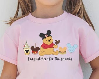 Retro Winnie The Pooh Boxy Tee Comfort Colors Shirt, Disney Snacks Shirt, Disneyland WDW Vacation Kid Shirt, Disney Family Matching Shirt