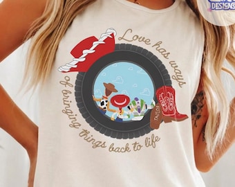 Comfort Color® Toy Story 5 Friendship Tanktop, Woody Buzz Lightyear, WDW Disneyland Girls Trip Tee