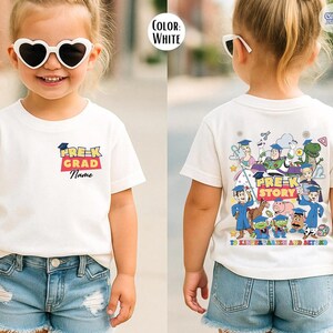 Personalized Disney Toy Story Kindergarten Graduation Shirt, Custom Dad Mom Kids Name Graduation Shirt, Preschool Grad Gift for Daughter Son bild 2