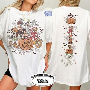 Comfort Colors Mickey and Friends Autumn Shirt, Halloween Trip, Retro Mickey Boo Spooky Tee, Disneyland Fall Vibes, Disney Family Shirt afbeelding 6