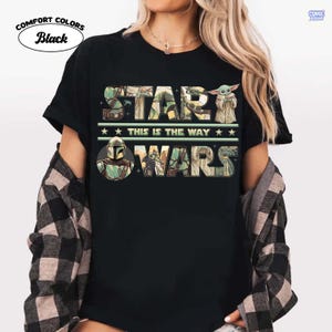 Comfort Colors® Star Wars The Mandalorian & Grogu Shirt, This Is The Way Tee, Grogu Bounty Hunter Shirt, Star Wars Fans Gift Tees image 3