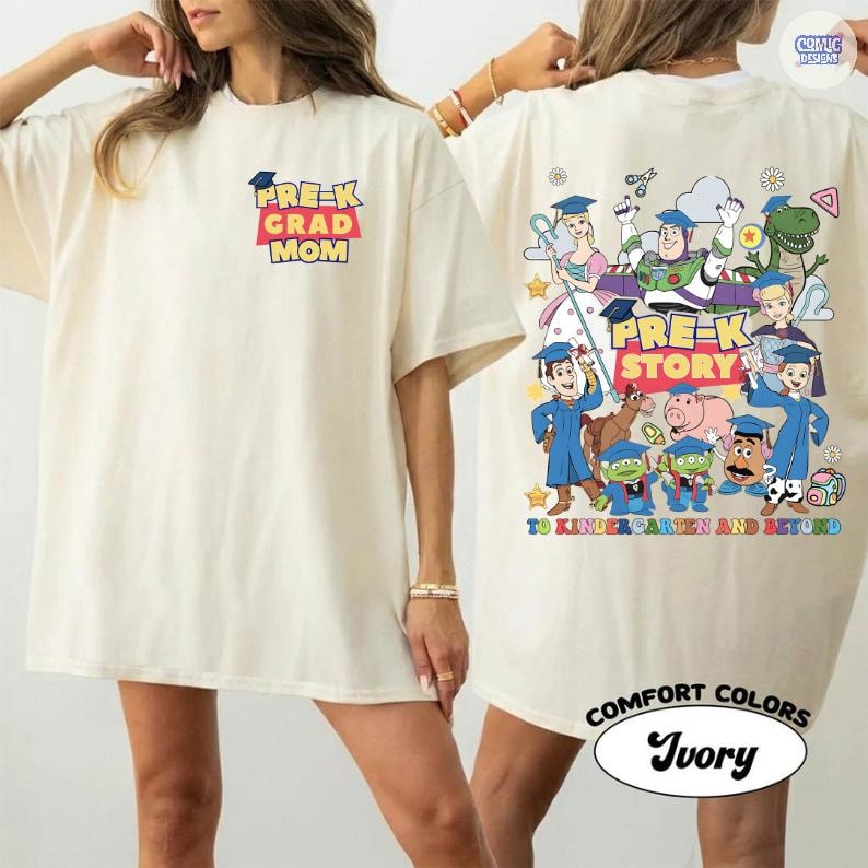 Personalized Disney Toy Story Kindergarten Graduation Shirt, Custom Dad Mom Kids Name Graduation Shirt, Preschool Grad Gift for Daughter Son bild 5