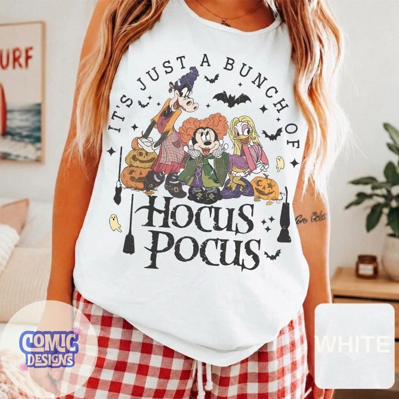 Disney Halloween Hocus Pocus Comfort Colors Tanktop, Mickey and Friends Halloween Shirt, Spooky Season, Pumpkin Shirt, Disney Spooky Tanktop image 7
