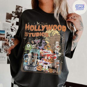 Comfort Colors Retro Disney Hollywood Studios Halloween Shirt, Mickey & Friends Tower of Terror Tee, Toy Story Star Wars Halloween Trip 2026 Bild 2