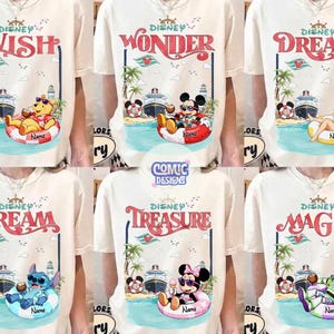 Camiseta holgada personalizada con personajes de Disney para cruceros, camiseta de Mickey y sus amigos, viaje en crucero de Disney, conjunto familiar a juego para Disneyland. imagen 1