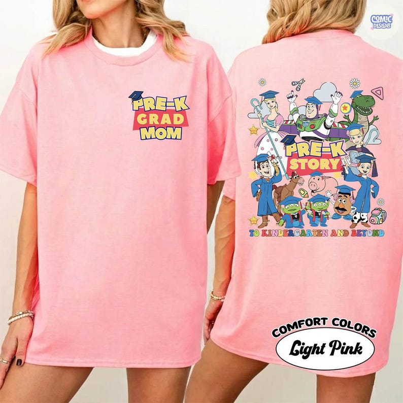 Personalized Disney Toy Story Kindergarten Graduation Shirt, Custom Dad Mom Kids Name Graduation Shirt, Preschool Grad Gift for Daughter Son bild 7