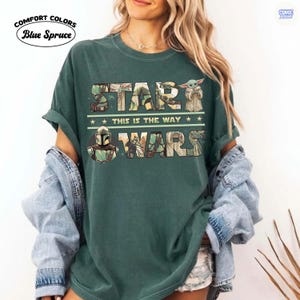Comfort Colors® Star Wars The Mandalorian & Grogu Shirt, This Is The Way Tee, Grogu Bounty Hunter Shirt, Star Wars Fans Gift Tees image 5