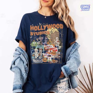 Comfort Colors Retro Disney Hollywood Studios Halloween Shirt, Mickey & Friends Tower of Terror Tee, Toy Story Star Wars Halloween Trip 2026 Bild 6