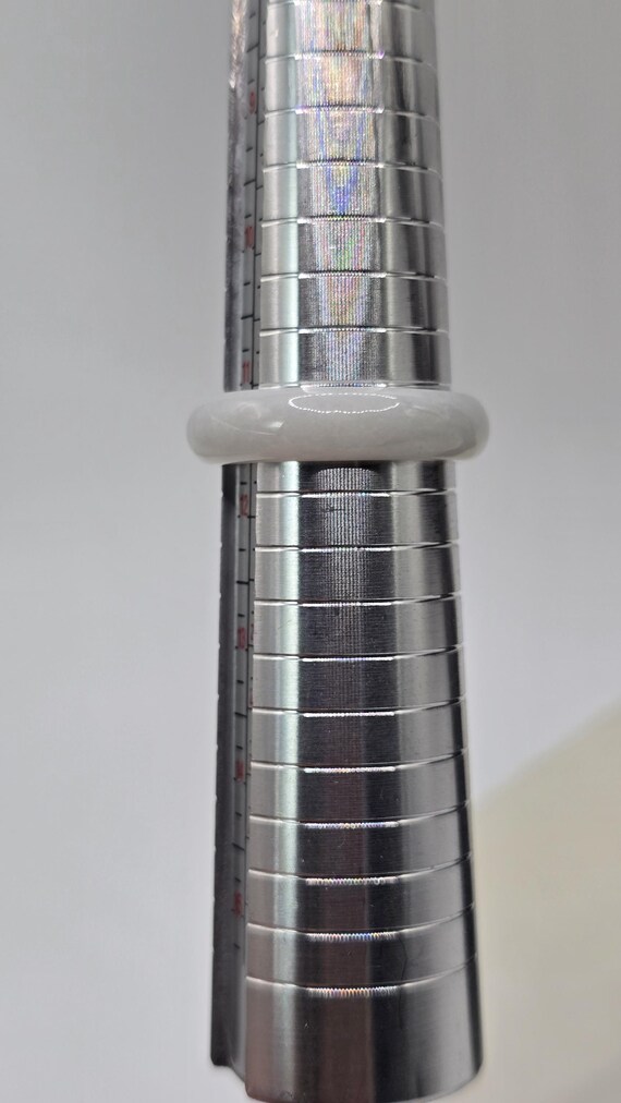 Grade A white jadeite ring. - image 6