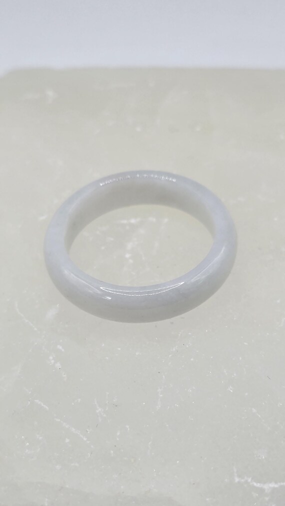 Grade A white jadeite ring. - image 2