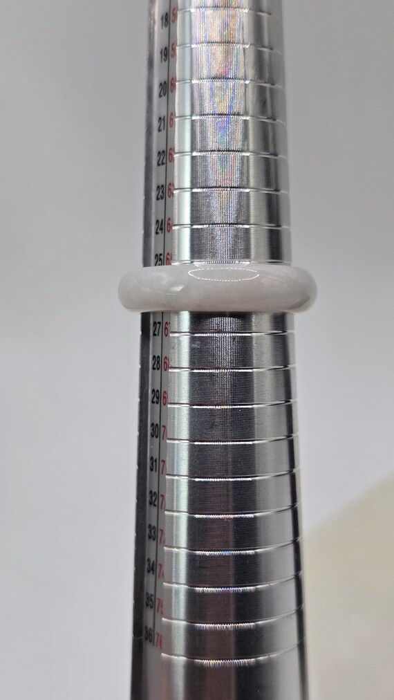 Grade A white jadeite ring. - image 4