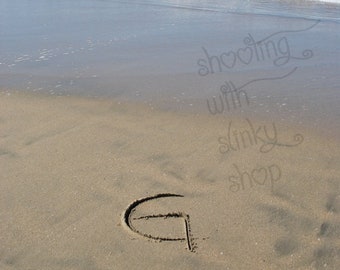 INSTANT Download, Alphabet Letter G, Photography, Home Decor, Wall Art, Sand Alphabet, Writing in the Sand, DIY, PRINTABLE