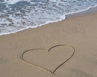 Heart, Writing in the Sand, Instant Download