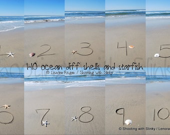 BEACH TABLE Numbers - 1 thru 10 written in the real beach sand photograph, sand writing, .jpegs DIY download, beach writing, written in sand