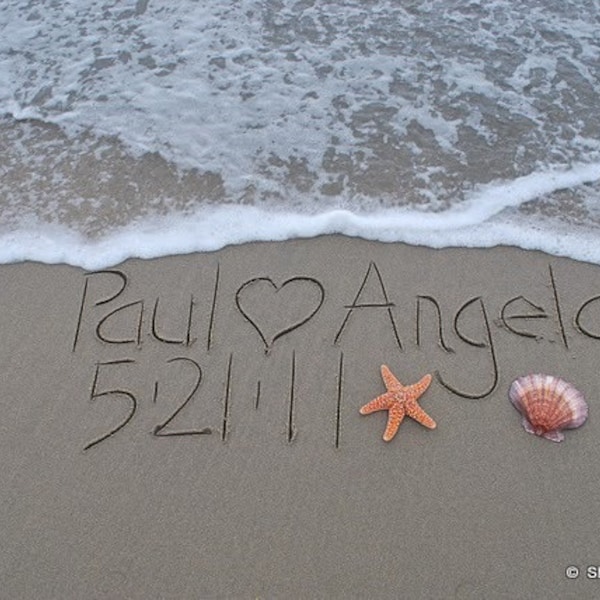 Names in the Sand Etsy