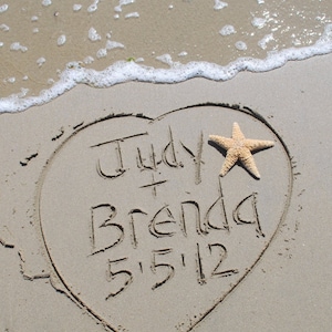 Gay Lesbian Custom Personalized Names in the Sand .jpeg download YOU Go PRiNT Beach Writing Sand Writing Names in The Sand