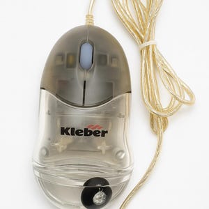 Vintage Kleber Floating Tire Mouse – Retro Wired PC Mouse with Clear Liquid Design