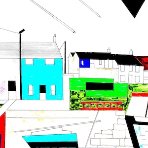 Kinvara, Galway Art / A4 / Opera d'arte originale / Paesaggio irlandese / Wild Atlantic Way / Burren / Arte astratta / Artista irlandese contemporaneo